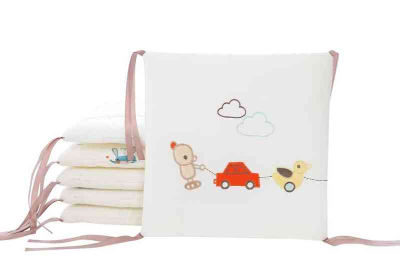 6 Pcs/Set Children's Cot Bumper Baby Head Protector Baby Bed Protection Bumper Cotton Cot Baby Bumpers In the Crib 220209