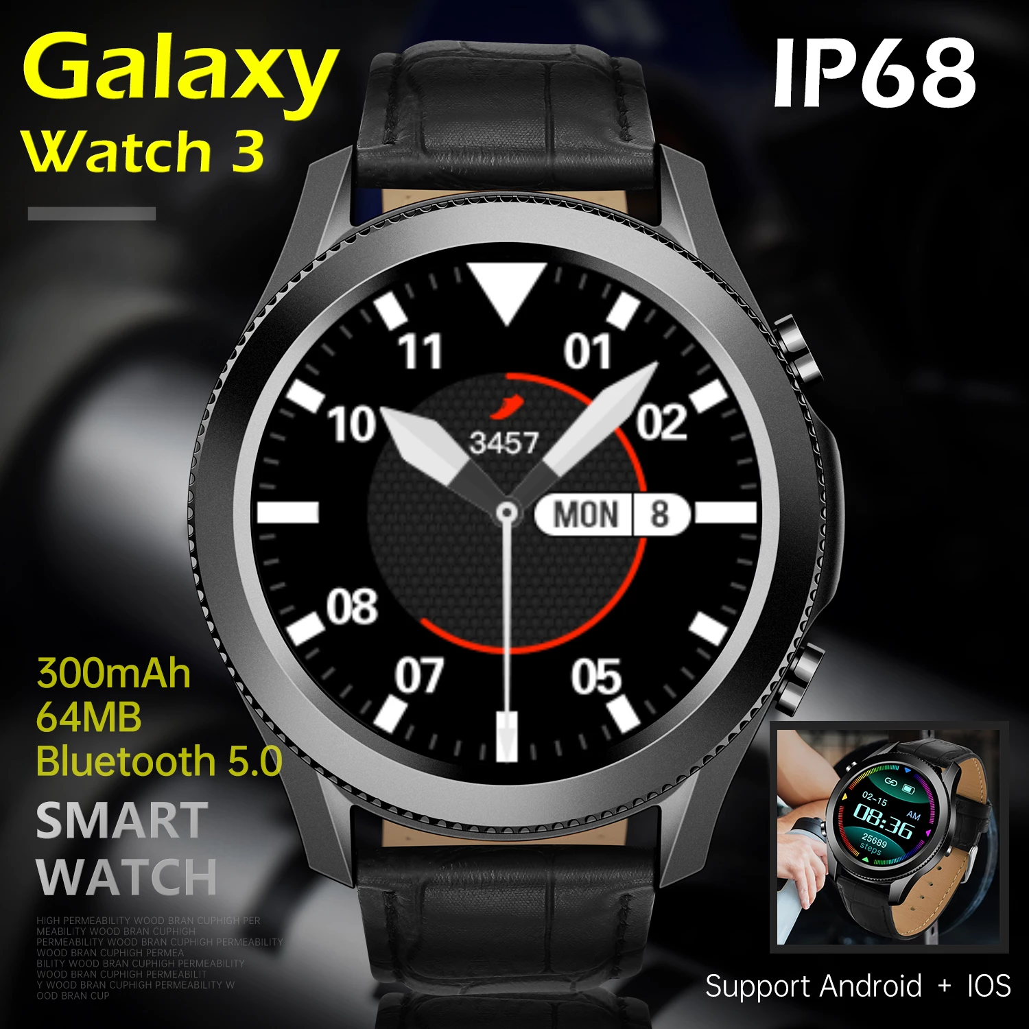 2021 New Full Touch Smart Watch Men IP68 Waterproof for Galaxy Watch3 Bluetooth Call Sports Fitness Smart Watch IOS Androidg, Black
2021 New Full Touch Smart Watch Men IP68 Waterproof for Galaxy Watch3 Bluetooth Call Sports Fitness Smart Watch IOS Androidg, Black