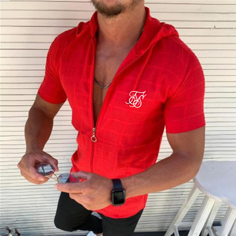 Men's Fashion Tid 2021 Summer Popular Casual Slim Thin Short Sleeve Hombres Zipper Hoodie Cardigan T-Shirt White Red, Black no logo
Men's Fashion Tid 2021 Summer Popular Casual Slim Thin Short Sleeve Hombres Zipper Hoodie Cardigan T-Shirt White Red, Black no logo