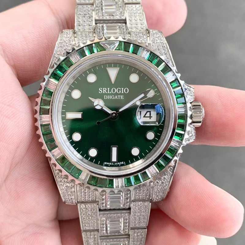 Mens Full Diamond Watches Fully Automatic Mechanical Watch Luminous Wristwatch Sapphire Mirror 40mm Stainless Steel Strap Waterproof
Mens Full Diamond Watches Fully Automatic Mechanical Watch Luminous Wristwatch Sapphire Mirror 40mm Stainless Steel Strap Waterproof