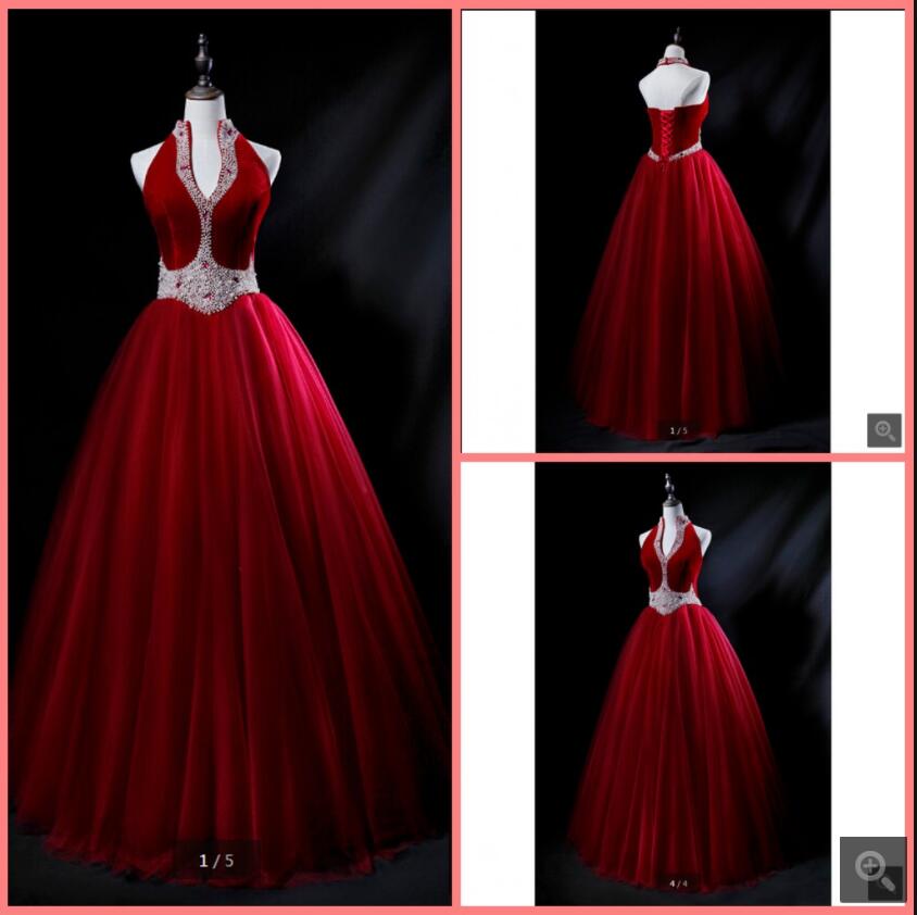 2021 Vestido De Festa burgundy velvet a line prom dresses deep v neck sexy halter neckline pearls open back party gowns floor length real photo evening dress, Light sky blue
2021 Vestido De Festa burgundy velvet a line prom dresses deep v neck sexy halter neckline pearls open back party gowns floor length real photo evening dress, Light sky blue