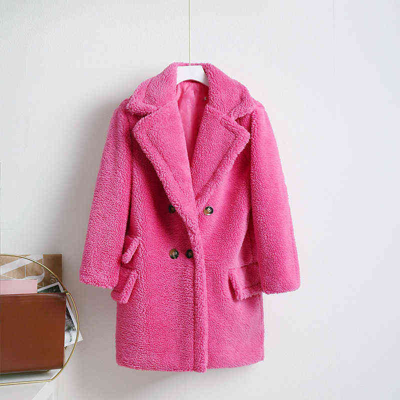 Fluffy Thick Warm Faux Fur Coat Women Artificial Plush Jacket Women's Teddy Bear Coats Female Winter Solid Button Jackets 211123