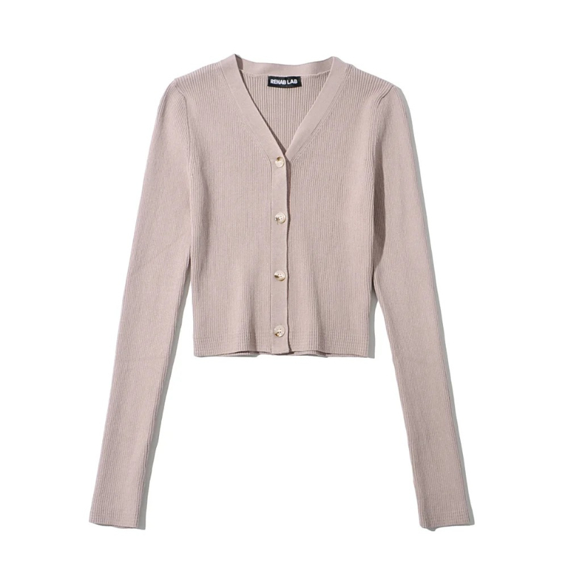 Nomikuma Spring New Cropped Cardigan Korean Long Sleeve V-neck Knitwear Coat Sexy Slim High Waist Short Crop Sweater 6G586 210427