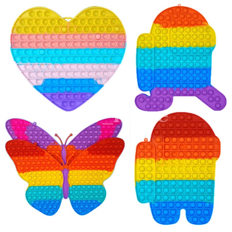Party Favor 30 CM Size Pop Fidget Toy Push Bubble Board Butterfly Heart Shaped Adult Children Toys
Party Favor 30 CM Size Pop Fidget Toy Push Bubble Board Butterfly Heart Shaped Adult Children Toys