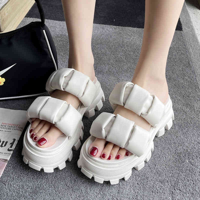 Summer Women Thick Bottom Slippers 2021 Casual Platform Sandals Open-toe Solid Color Outdoor Personality Novel Sho, Blue
Summer Women Thick Bottom Slippers 2021 Casual Platform Sandals Open-toe Solid Color Outdoor Personality Novel Sho, Blue