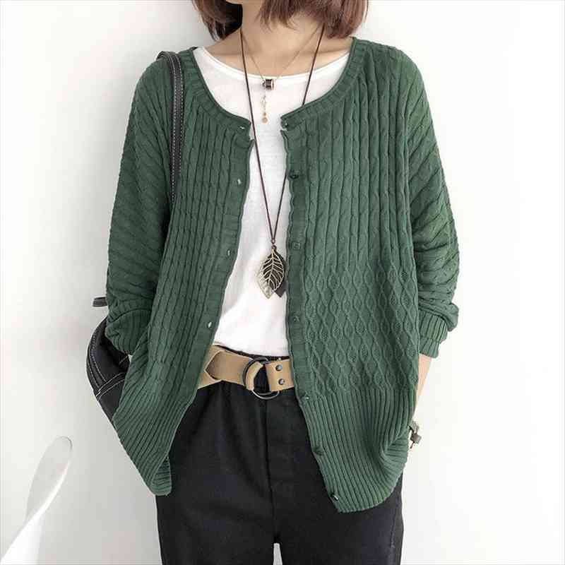 women vintage knitted sweaters solid color button cardigan autumn o-neck bat sleeve female korean sweaters, White;black
women vintage knitted sweaters solid color button cardigan autumn o-neck bat sleeve female korean sweaters, White;black
