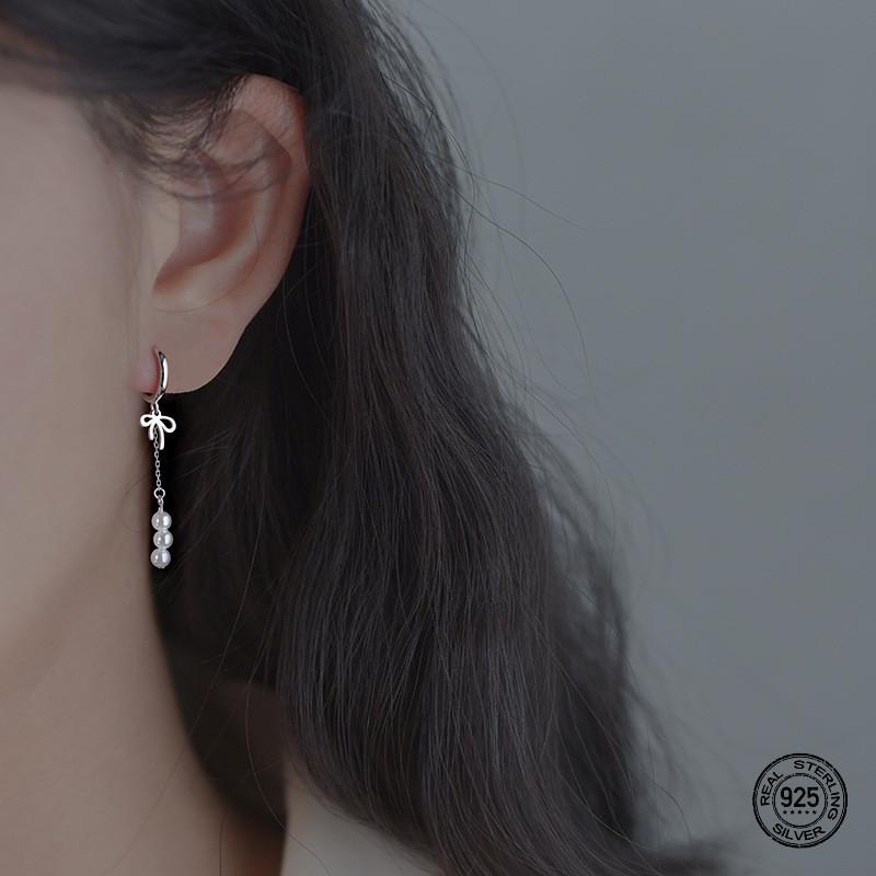 Hoop & Huggie Bowknot Earrings For Women Multi Layer Shell Pearl Tassel Charm S925 Silver Student's Birthday Girl Fine Jewelry Gifts
Hoop & Huggie Bowknot Earrings For Women Multi Layer Shell Pearl Tassel Charm S925 Silver Student's Birthday Girl Fine Jewelry Gifts