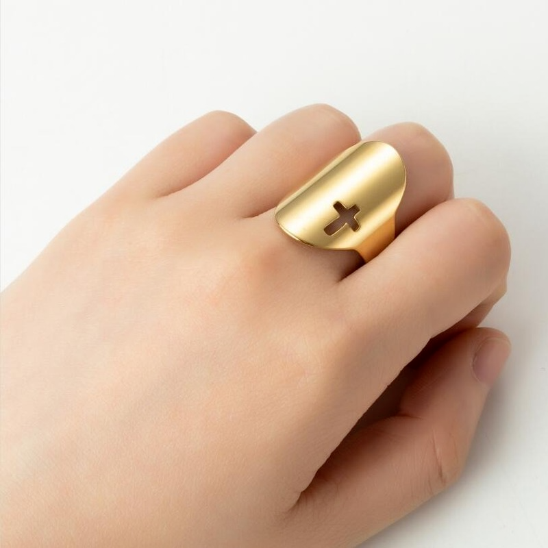 Hollow Jesus Cross Nail ring finger band Adjustable Gold Stainless Steel rings tip for women summer fashion jewelry will and sandy
Hollow Jesus Cross Nail ring finger band Adjustable Gold Stainless Steel rings tip for women summer fashion jewelry will and sandy