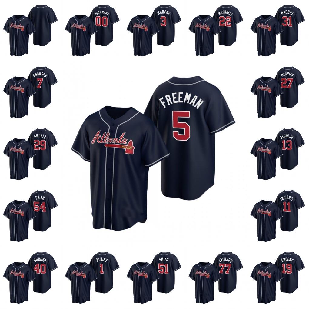 Atlanta -6xl Braves Mens #13 Ronald Acuna Jr. 1 Ozzie Albies 7 Dansby Swanson Custom Women Youth Navy 2020 Replica Alternate Jersey
Atlanta -6xl Braves Mens #13 Ronald Acuna Jr. 1 Ozzie Albies 7 Dansby Swanson Custom Women Youth Navy 2020 Replica Alternate Jersey