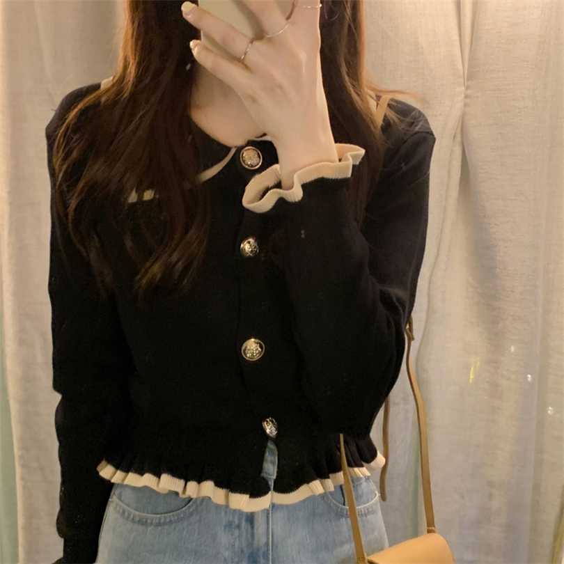 Neploe Korean Cropped Cardigan Y2K Fashion Sweaters Woman Sweater Ruffles Black White Cute Tops Fall Women Clothing 211018, Red
Neploe Korean Cropped Cardigan Y2K Fashion Sweaters Woman Sweater Ruffles Black White Cute Tops Fall Women Clothing 211018, Red