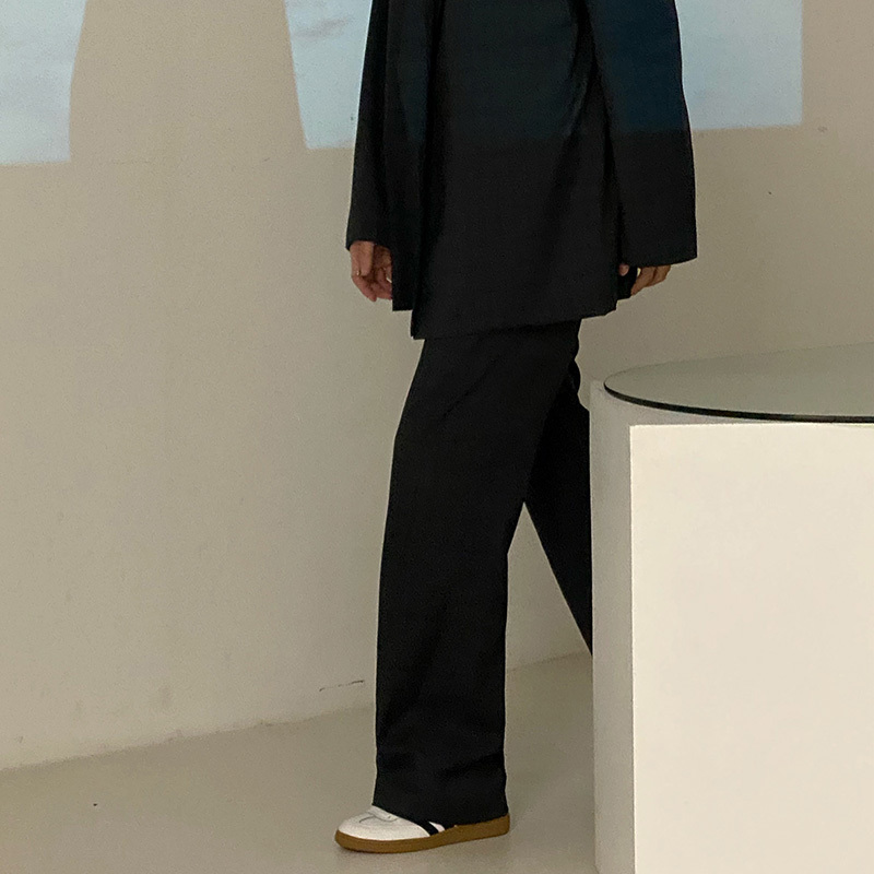 IEFB Men's Causal Pants Loose Fashion Vintage Plaid Straight Trousers Spring Summer Loose Wide Leg Pants 9Y6203 210524