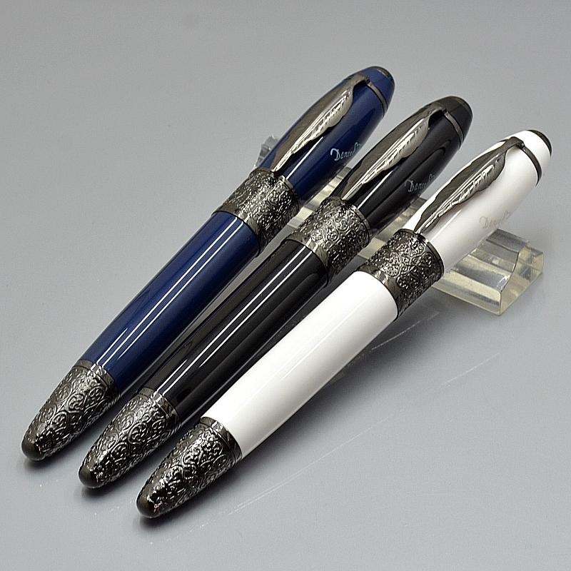 PURE PEARL High Quality Classic Roller Ball Pen Defoe four-color Barrel Black leaf Clip with Serial Number Writing Smooth Luxury+Gift Refills+Gift Plush Pouch от DHgate WW