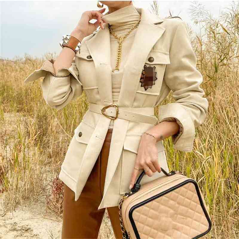 Women Jacket Drawstring Lace Up Slim Waist Coat Autumn Retro Turn Down Collar Single breasted Medium-long Outwear 210603, Picture color
Women Jacket Drawstring Lace Up Slim Waist Coat Autumn Retro Turn Down Collar Single breasted Medium-long Outwear 210603, Picture color