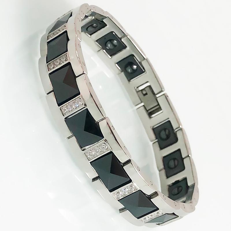 Link, Chain Men's Black Ceramic Bracelets Crystals Inlay Women's Stainless Steel Health Care Germanium Wristband Male Jewelry Gifts
Link, Chain Men's Black Ceramic Bracelets Crystals Inlay Women's Stainless Steel Health Care Germanium Wristband Male Jewelry Gifts