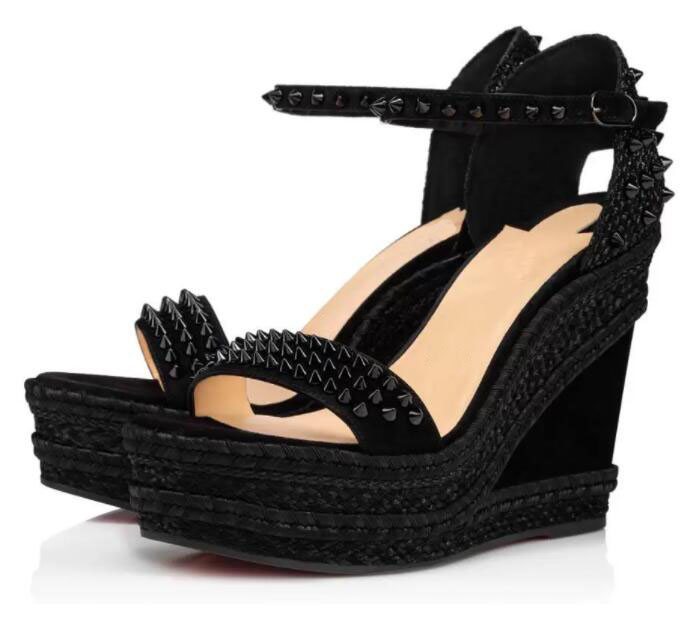 summer Women Wedges Sandals Luxury Designer Lady Red Bottom Pumps Madmonica Spikes Elegant Rivet Ankle Strap High Heels Party Wedge Sandal
summer Women Wedges Sandals Luxury Designer Lady Red Bottom Pumps Madmonica Spikes Elegant Rivet Ankle Strap High Heels Party Wedge Sandal