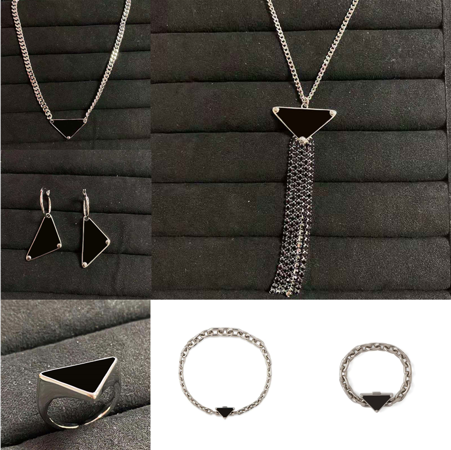 Bracelets Necklaces Jewelry Suits Fashion Bracelet Necklace Earrings Ring Suit Man Woman Unisex Chain Highly Quality 6 Style Opthional
