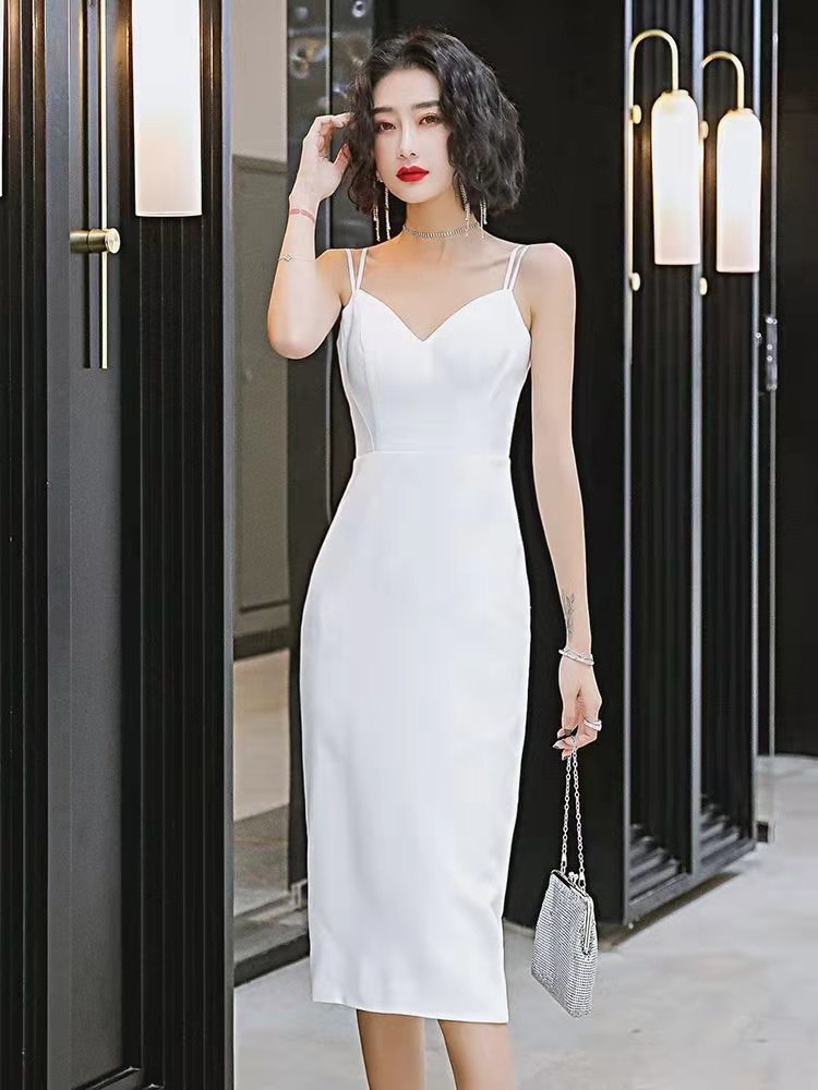 Midi Bodycon Dress Women Sexy Spaghetti Strap Robe Vintage Lady Summer Party Club Zipper Dresses Korean chic Vestidos 210519