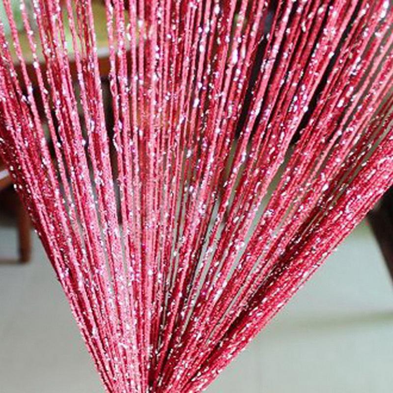 Curtain & Drapes 100X200cm Shiny Tassel Flash Line Door Window String Valance Divider Decorative For Party Bedroom Wedding