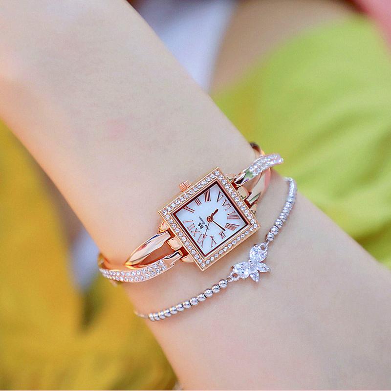 Wristwatches Women Quartz Rose Watches Casual Dress Ladies Small Dial Rhinestone Square Wrist Watch Female Clock 2021, Gold
Wristwatches Women Quartz Rose Watches Casual Dress Ladies Small Dial Rhinestone Square Wrist Watch Female Clock 2021, Gold