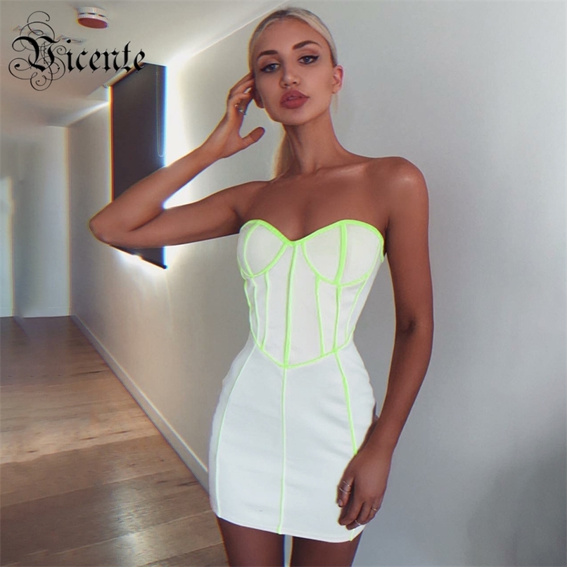 Trendy Neon Green Striped Splicing Design Sexy Strapless Celebrity Party Club Bandage Mini Dress 210520, Multi
Trendy Neon Green Striped Splicing Design Sexy Strapless Celebrity Party Club Bandage Mini Dress 210520, Multi