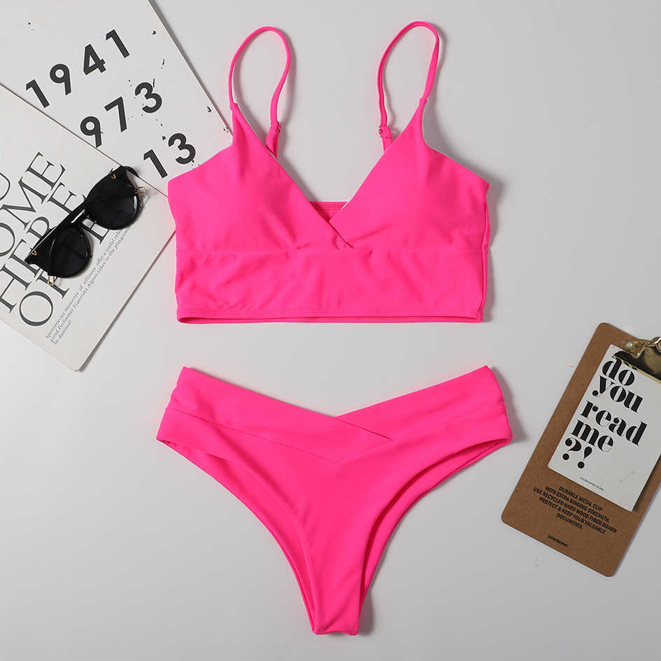 High Waist Bikini Women Swimwear Female Swimsuits Black Sexy Thong Bikinis Set Beach Wear Swimming for Bathing Suit 210629Z