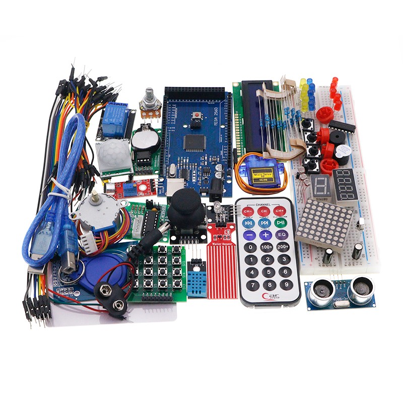 

Electronic Components Mega 2560 r3 starter kit motor servo RFID Ultrasonic Ranging relay LCD for arduino
