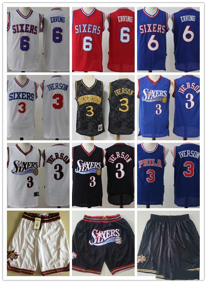 2021 Mens Philadelphia Throwback 76ers Jersey Allen 3 Iverson Julius 6 Erving Basketball Jersey Basketball Shorts, Black;red
2021 Mens Philadelphia Throwback 76ers Jersey Allen 3 Iverson Julius 6 Erving Basketball Jersey Basketball Shorts, Black;red