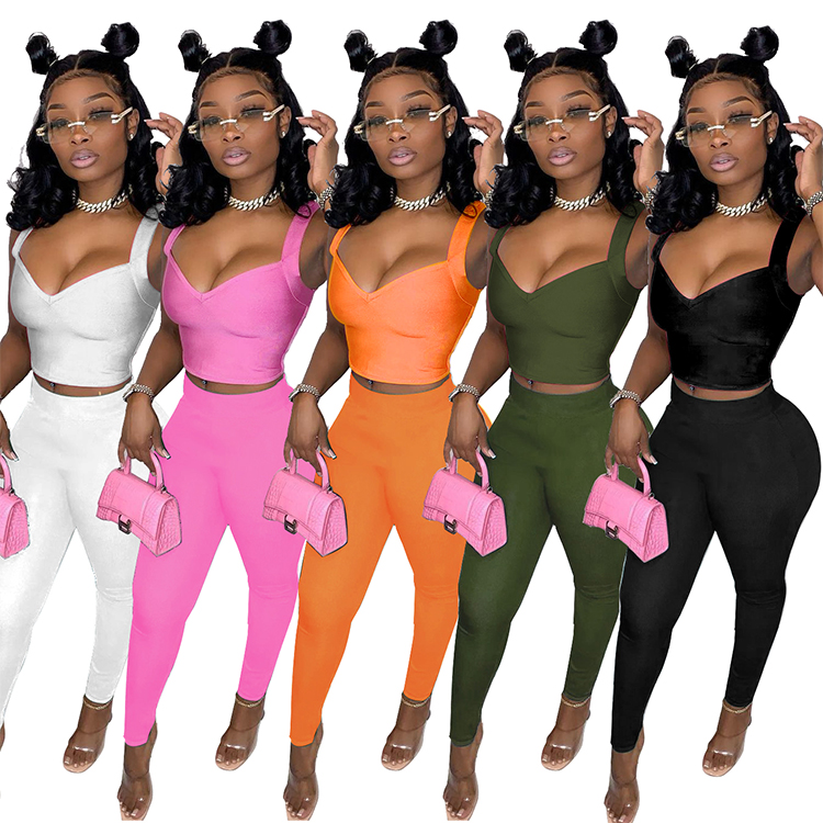 2021 Plus Size Tracksuits Bodycon Two Piece Matching Sets Women Deep V Neck Sleeveless Tank Top and Skinny Legging Party Clubwear Outfits, Black
2021 Plus Size Tracksuits Bodycon Two Piece Matching Sets Women Deep V Neck Sleeveless Tank Top and Skinny Legging Party Clubwear Outfits, Black