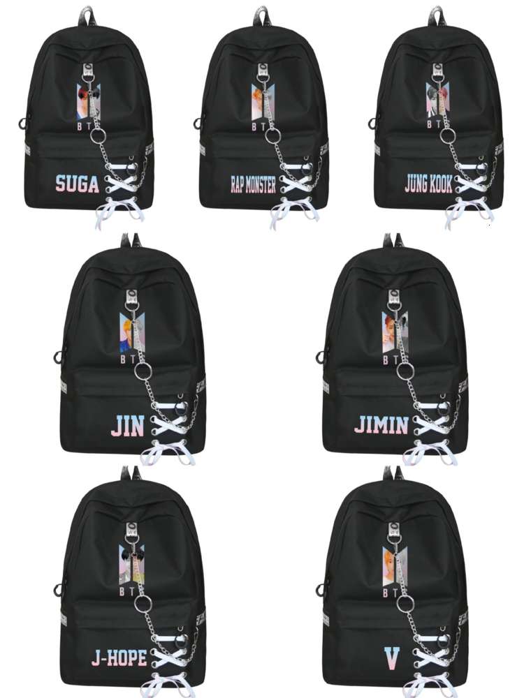 Men's backpack BTS bulletproof Youth League backpack fashion leisure student schoolbag canvas lace up chain bag
Men's backpack BTS bulletproof Youth League backpack fashion leisure student schoolbag canvas lace up chain bag