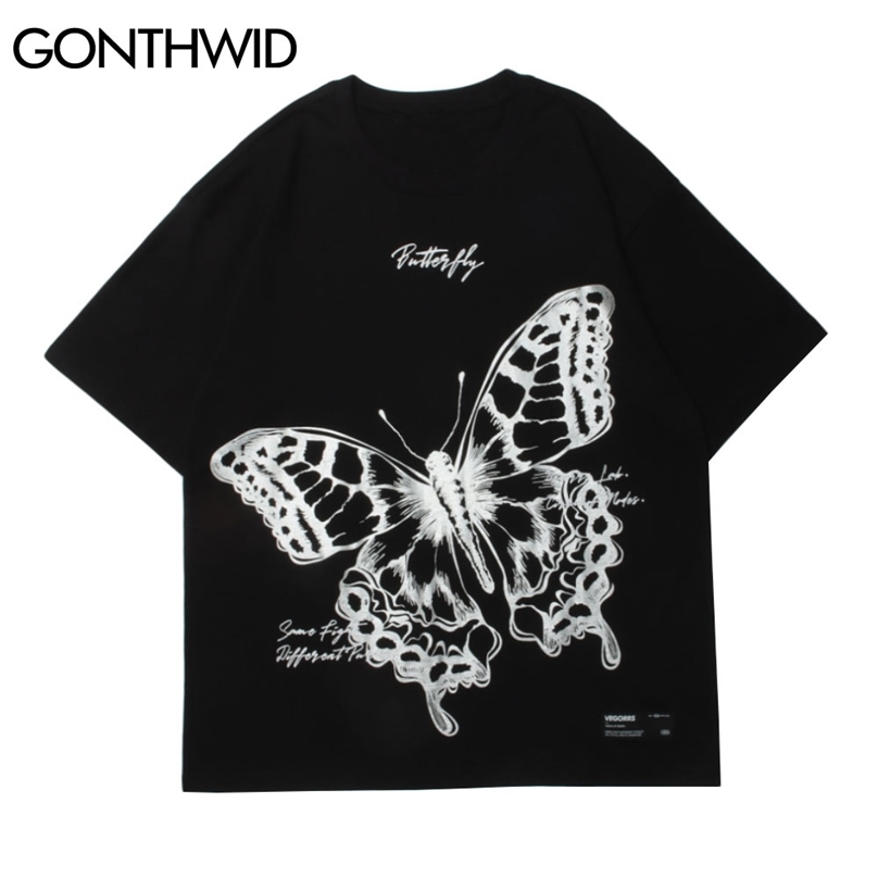 Harajuku Tshirts Hip Hop Butterfly Short Sleeve Tees Shirts Streetwear Men Fashion Cotton Punk Rock Gothic T-Shirt Tops 210602, White
Harajuku Tshirts Hip Hop Butterfly Short Sleeve Tees Shirts Streetwear Men Fashion Cotton Punk Rock Gothic T-Shirt Tops 210602, White