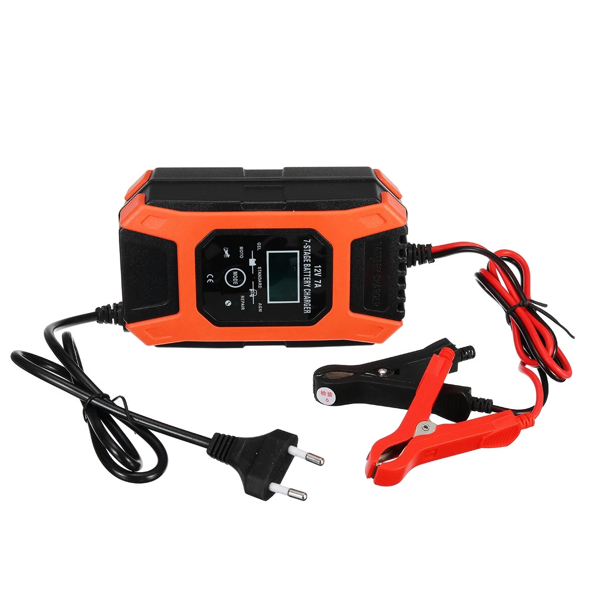 12V 7A LCD Repair Battery Charger For Car Motorcycle AGM Gel Wet Lead Acid With UK US EU AU Plug