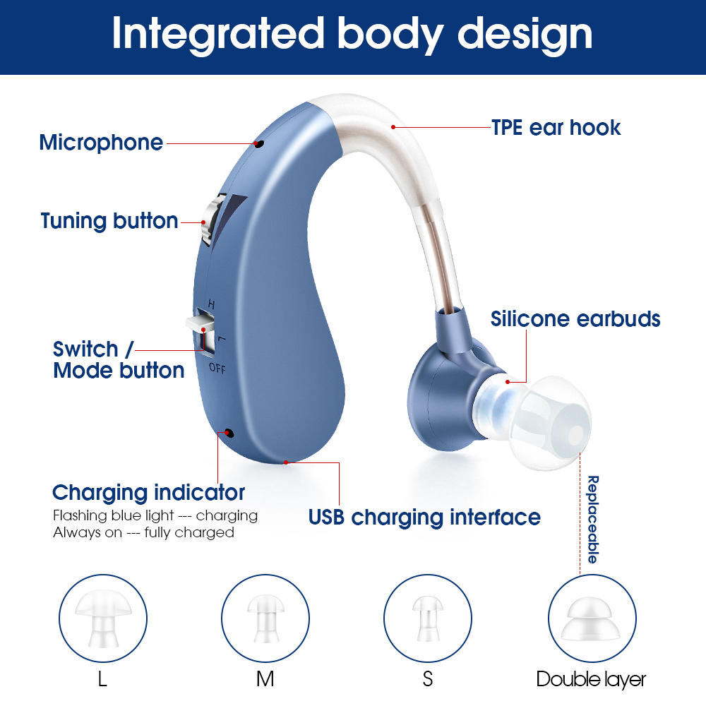 More Glory Mini Digital Hearing Aid Wireless Invisible Charging Intelligent Noise Reduction Sound Audio Amplifier VHP-1204Scouts
More Glory Mini Digital Hearing Aid Wireless Invisible Charging Intelligent Noise Reduction Sound Audio Amplifier VHP-1204Scouts