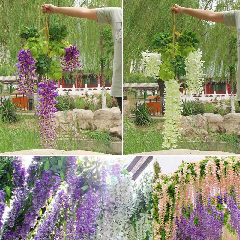 Decorative Flowers & Wreaths 12x110cm Artificial Silk Wisteria Fake Vine Hanging Garland Pendent Plant Arch Wedding Home Wall Garden El Deco
Decorative Flowers & Wreaths 12x110cm Artificial Silk Wisteria Fake Vine Hanging Garland Pendent Plant Arch Wedding Home Wall Garden El Deco