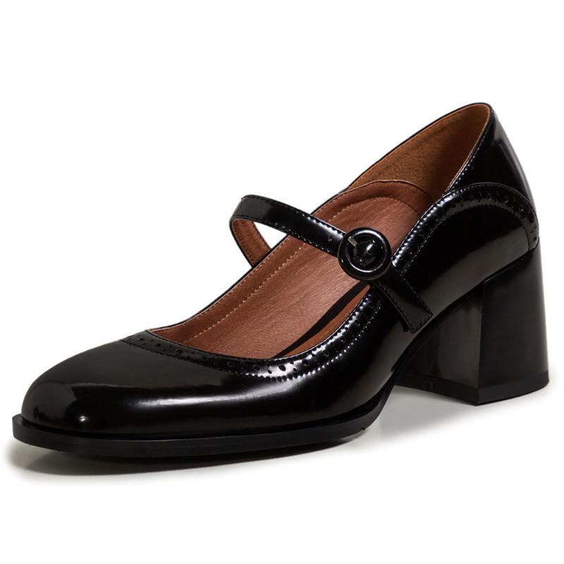 Dress Shoes Lapolaka Vintage Classic Mary Janes Office Lady Girls Design Chunky Heels Genuine Leather Women Pumps, Black
Dress Shoes Lapolaka Vintage Classic Mary Janes Office Lady Girls Design Chunky Heels Genuine Leather Women Pumps, Black