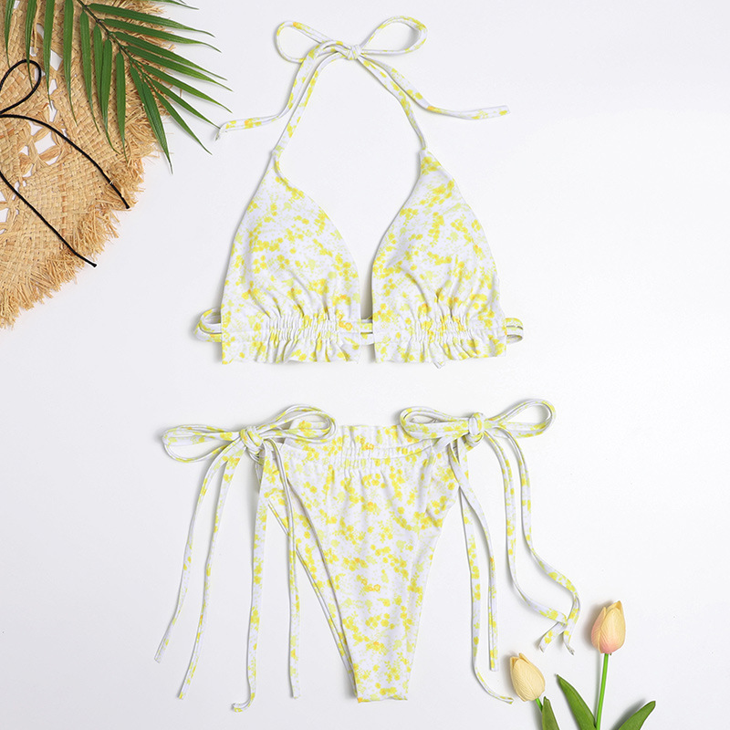 Tie Dye Micro Bikini Women Swimsuit Push Up Set Swimwear Female String Brazilian Bathing Suit Beachwear Biquini 210520