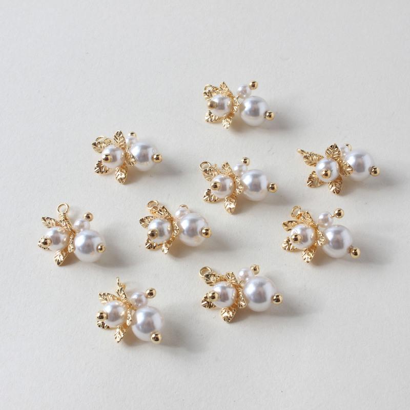 Charms Spring Handmade Pearl Flower Pendant Diy Earring Material Accessories, Bronze;silver
Charms Spring Handmade Pearl Flower Pendant Diy Earring Material Accessories, Bronze;silver
