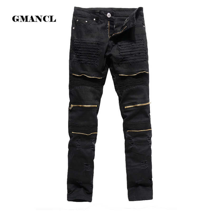 Mens black ripped jeans skinny slim fit multi metal zipper design jeans fashion hip hop trousers stretch pencil pants X0621, B1009 black
Mens black ripped jeans skinny slim fit multi metal zipper design jeans fashion hip hop trousers stretch pencil pants X0621, B1009 black