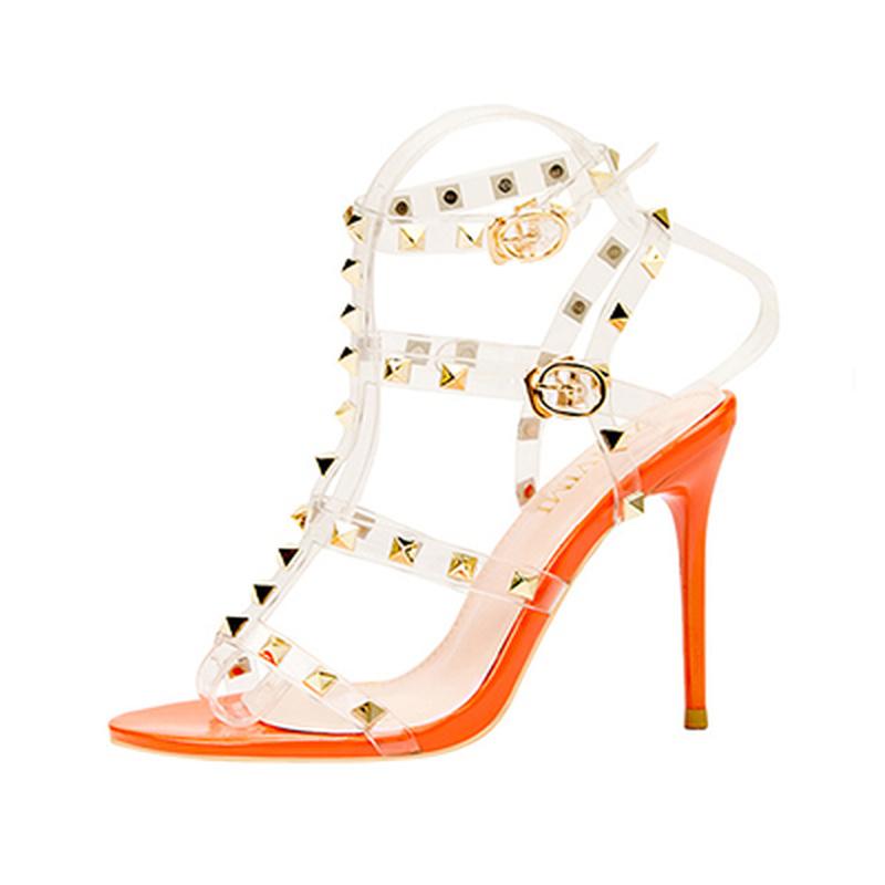 Sandals LTARTA 10CM Summer Sexy High Heel Women Shoes Patent Leather Hollow Studded Transparent PVC Party ZWM, Black
Sandals LTARTA 10CM Summer Sexy High Heel Women Shoes Patent Leather Hollow Studded Transparent PVC Party ZWM, Black