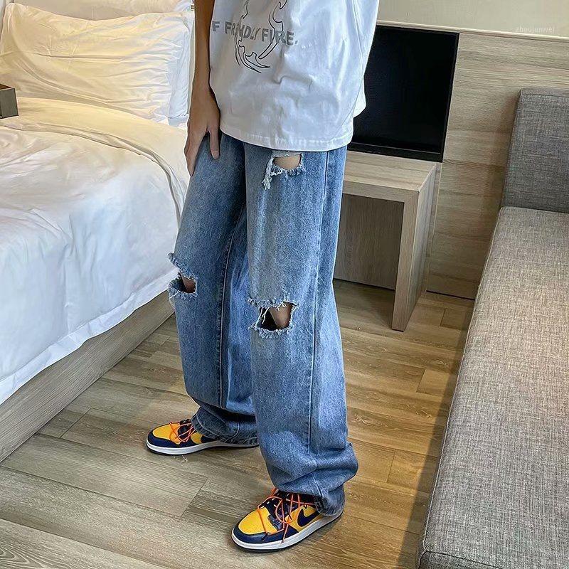 Men' Jeans Ripped Beggar Mopping The Floor Denim Loose Wide-leg Pants Hiphop Teen Casual Straight-leg Plus Size Trendy Overalls, Blue
Men' Jeans Ripped Beggar Mopping The Floor Denim Loose Wide-leg Pants Hiphop Teen Casual Straight-leg Plus Size Trendy Overalls, Blue