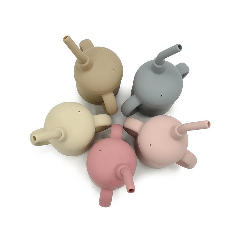 Baby Silicone Sippy Cup with Lid Straw Eco Friendly Food Silicone Portable No overflow Kids Toddlers Training Cup Baby Feeding Accessories