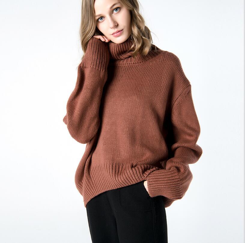 Autumn Winter Women Cashmere Sweaters Casual Turtleneck Pullovers Full Sleeve Thick Knit sweater Solid Jumper QH1985 210518, Khaki
Autumn Winter Women Cashmere Sweaters Casual Turtleneck Pullovers Full Sleeve Thick Knit sweater Solid Jumper QH1985 210518, Khaki