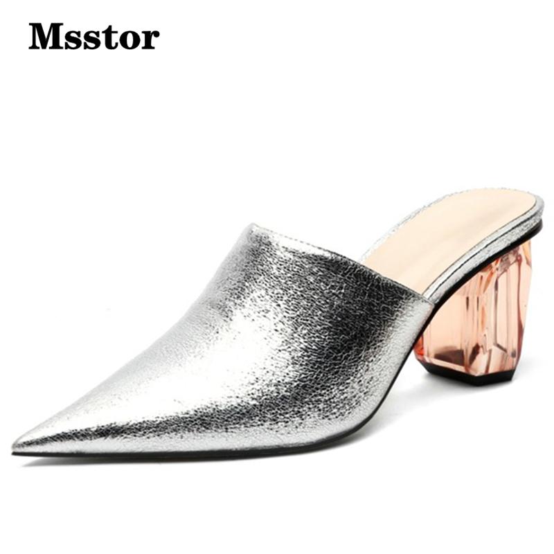 Slippers Msstor Crystal Big Size Shoes Women Sexy Concise Sliver Outside High Heels Pointed Toe Mules Fashion, Black
Slippers Msstor Crystal Big Size Shoes Women Sexy Concise Sliver Outside High Heels Pointed Toe Mules Fashion, Black