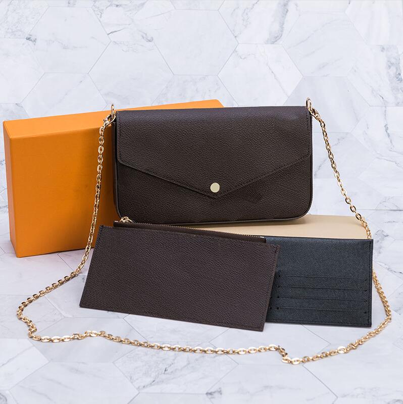 2021 Women Luxurys Designers Bags 3pcs set Crossbody Charming Handbag Purses Chain Strap Cross Ladies BodyFlap Purse ClutchTotes and Dust bag With Box, Vip shipping
2021 Women Luxurys Designers Bags 3pcs set Crossbody Charming Handbag Purses Chain Strap Cross Ladies BodyFlap Purse ClutchTotes and Dust bag With Box, Vip shipping