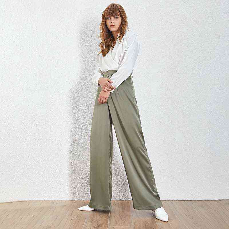 TWOTWNSTYLE Summer Loose Casual Trousers For Women High Waist Maxi Wide Leg Pants Female Elegant Fashion Clothes 211115