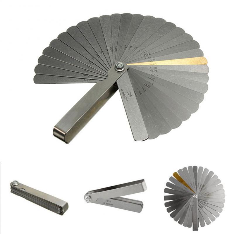 Professional Hand Tool Sets 0.04 To 0.88mm 32 Blade Thickness Gap Metric Filler Feeler Gauge Measure For Valve Shim Use
Professional Hand Tool Sets 0.04 To 0.88mm 32 Blade Thickness Gap Metric Filler Feeler Gauge Measure For Valve Shim Use