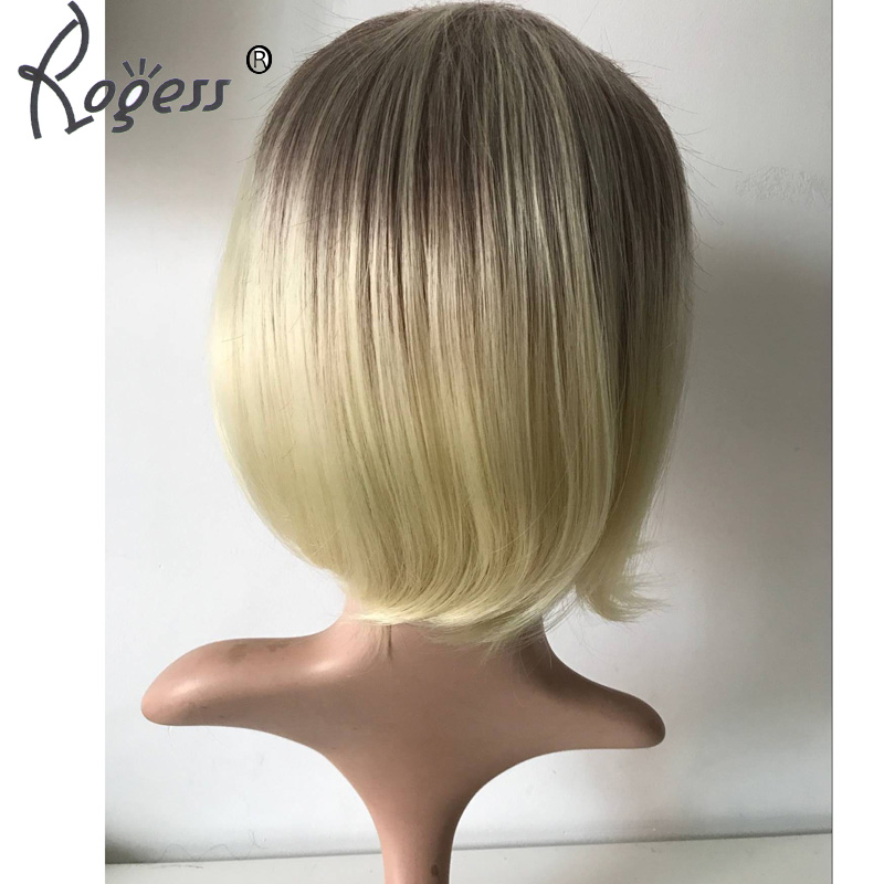 Fashion Short Straight Synthetic BOB wig Blong Dark Root Natural Wave Hair wigs for women