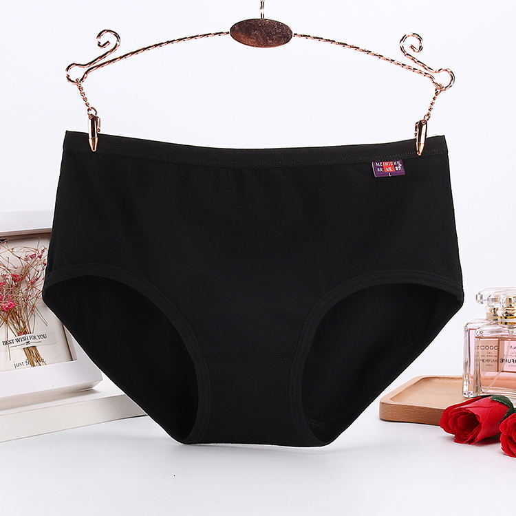 10Pcs/lot Cotton Underwears Women Panties Plus Size 5XL Candy Colors lingeries Women's Briefs SH190906