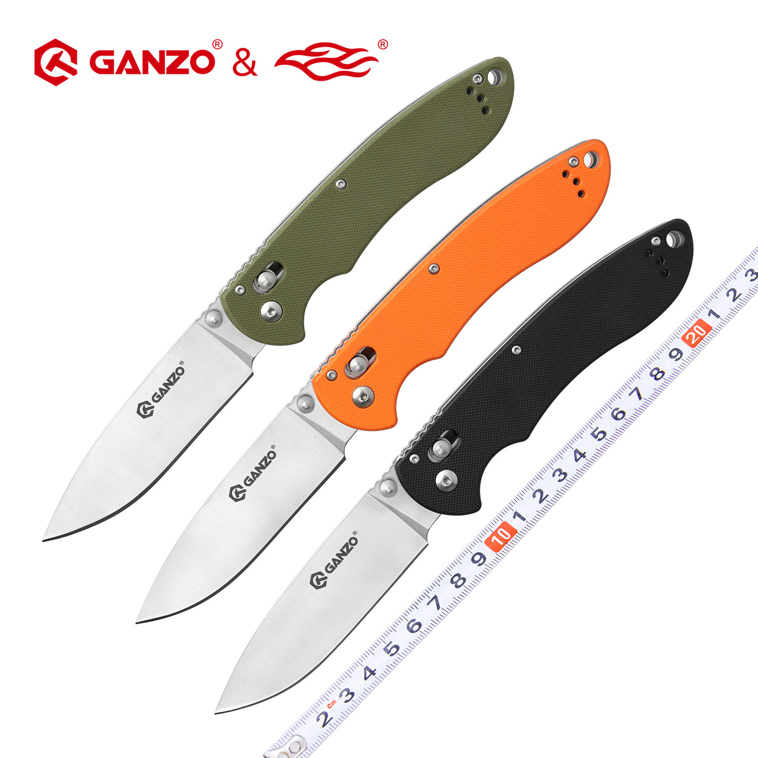 

Firebird Ganzo G740 58-60HRC 440C blade G10 handle 3 colors folding knife tactical tool outdoor camping EDC tool Hunting Pocket Knife