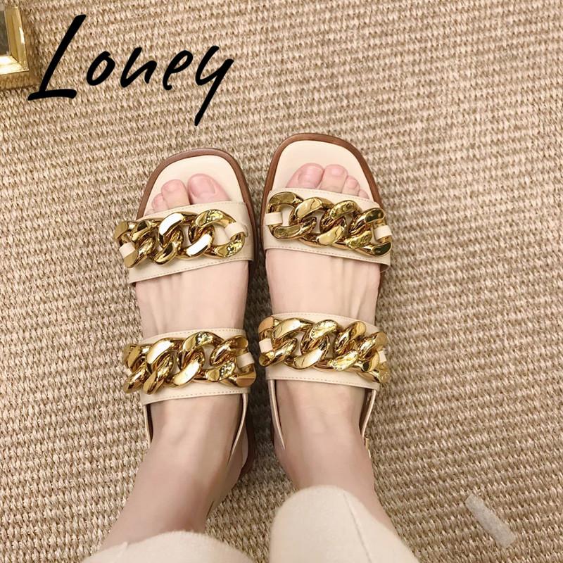 Sandals Prowow 2021 Fashion Women's Shoes Leather Sandal Chain, Black 
Sandals Prowow 2021 Fashion Women's Shoes Leather Sandal Chain, Black