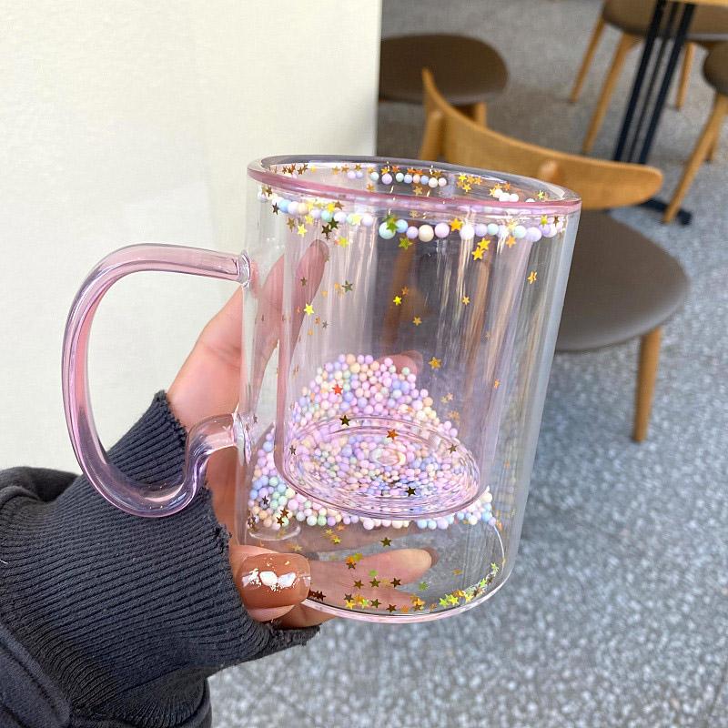 Mugs Korean Ins Girl Heart Kawaii Bubble Star Sky Cup Sequin Double Wall Glass Coffee Mug Handle Heat Resistant Tea Milk, Style a
Mugs Korean Ins Girl Heart Kawaii Bubble Star Sky Cup Sequin Double Wall Glass Coffee Mug Handle Heat Resistant Tea Milk, Style a